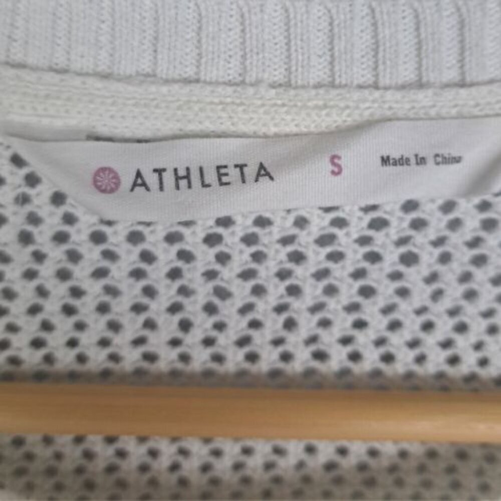 Athleta Open Knit Mesh Pullover Sweater - Picture 6 of 8